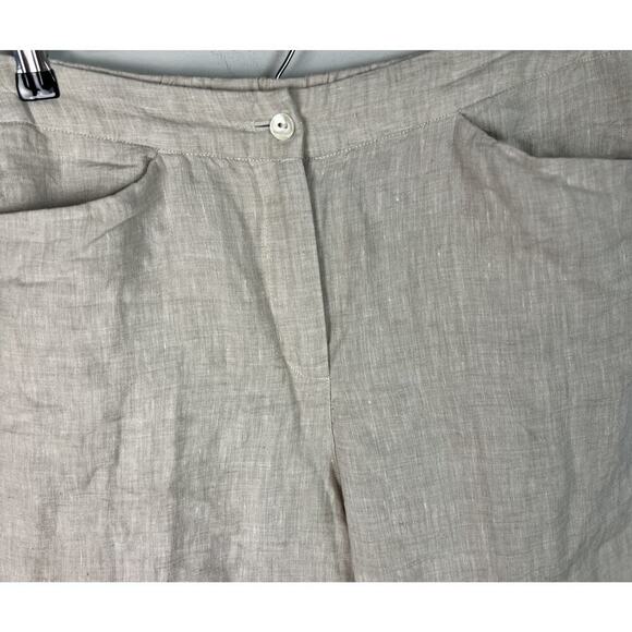 Chico’s Linen Ankle Straight Pants BeigevSize 6R Women’s - Picture 6 of 6